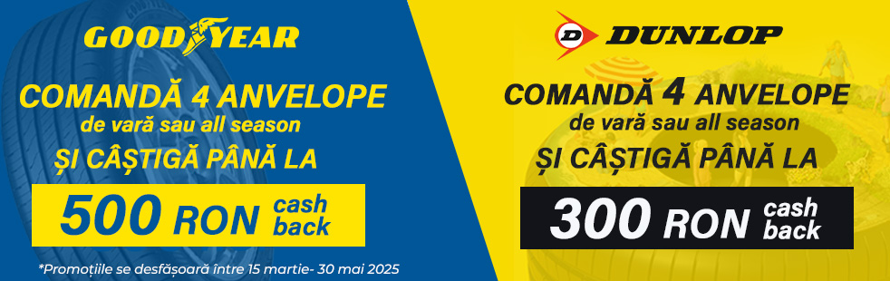 Promotie anvelope vara si anvelope all-season Goodyear-Dunlop